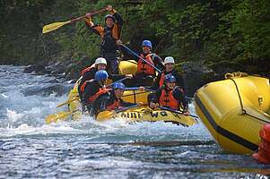 Students white water rafting at Abbotsford 