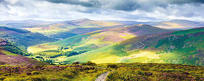 Wicklow bunte Hügellandschaft Pfad Irland