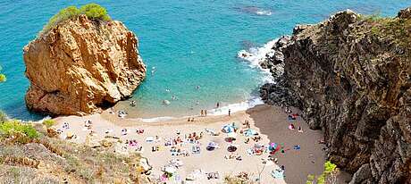 Spanien Bucht Küste Strand Meer Sonne