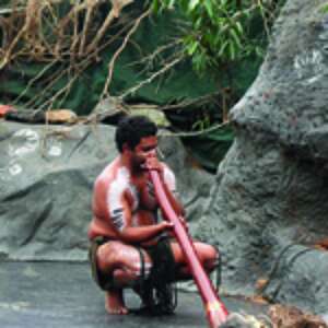 Aborigine in Australien Aborigine Australien Musikinstrument