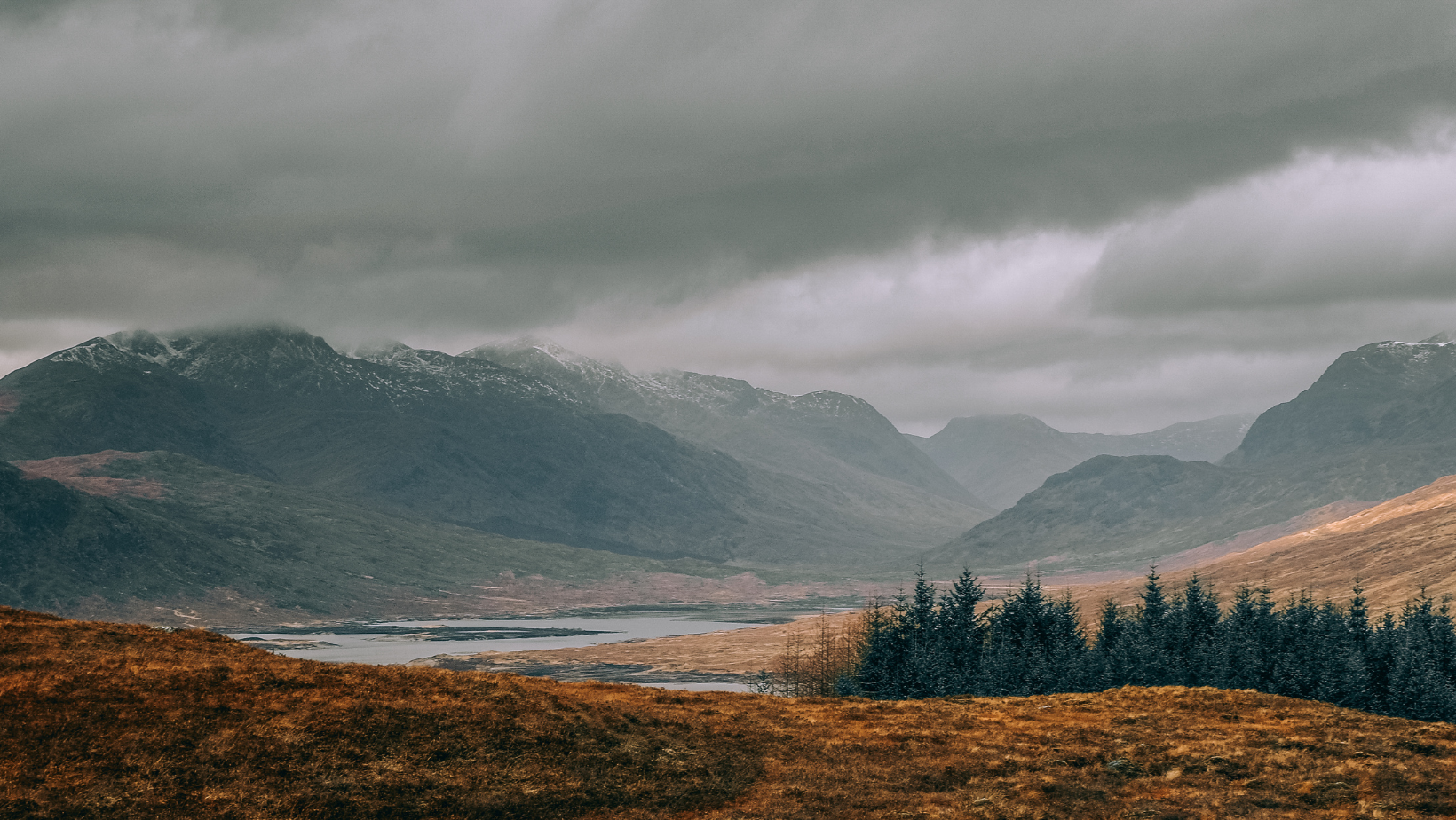 Die Landschaft in Schottland 