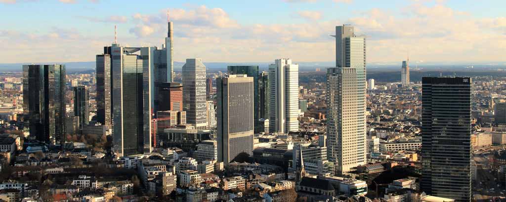 Frankfurt Hessen Deutschland Skyline Wolkenkratzer