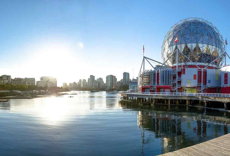 Englische Sprachreise für Schüler nach Vancouver Vancouver Kanada See Küste Gebäude Sprachreisen Schüler Englisch