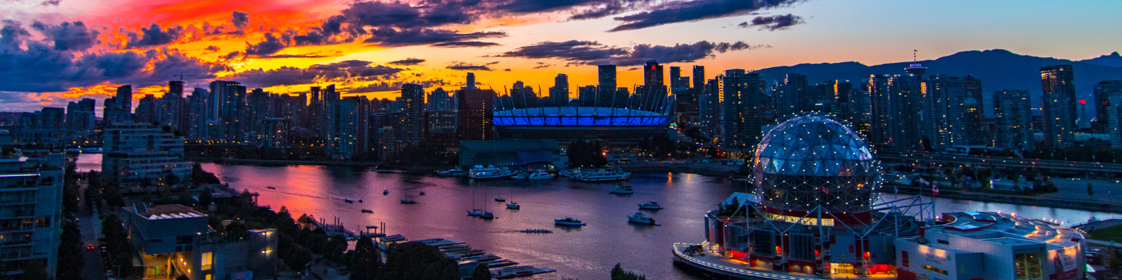 Vancouver bei Sonnenuntergang