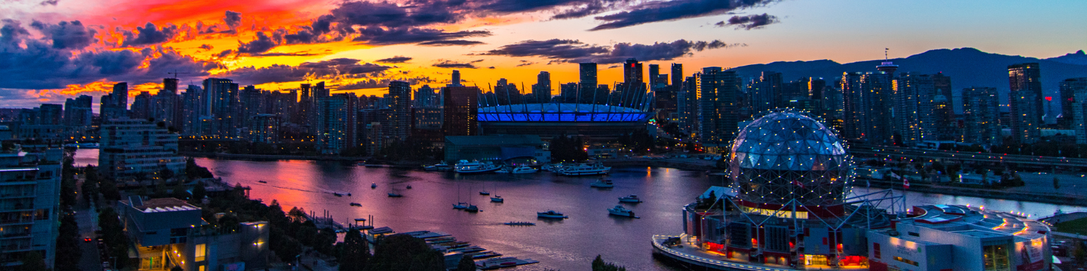 Vancouver bei Sonnenuntergang 